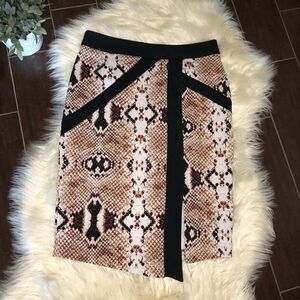 Worthington snake print scuba skirt size 12